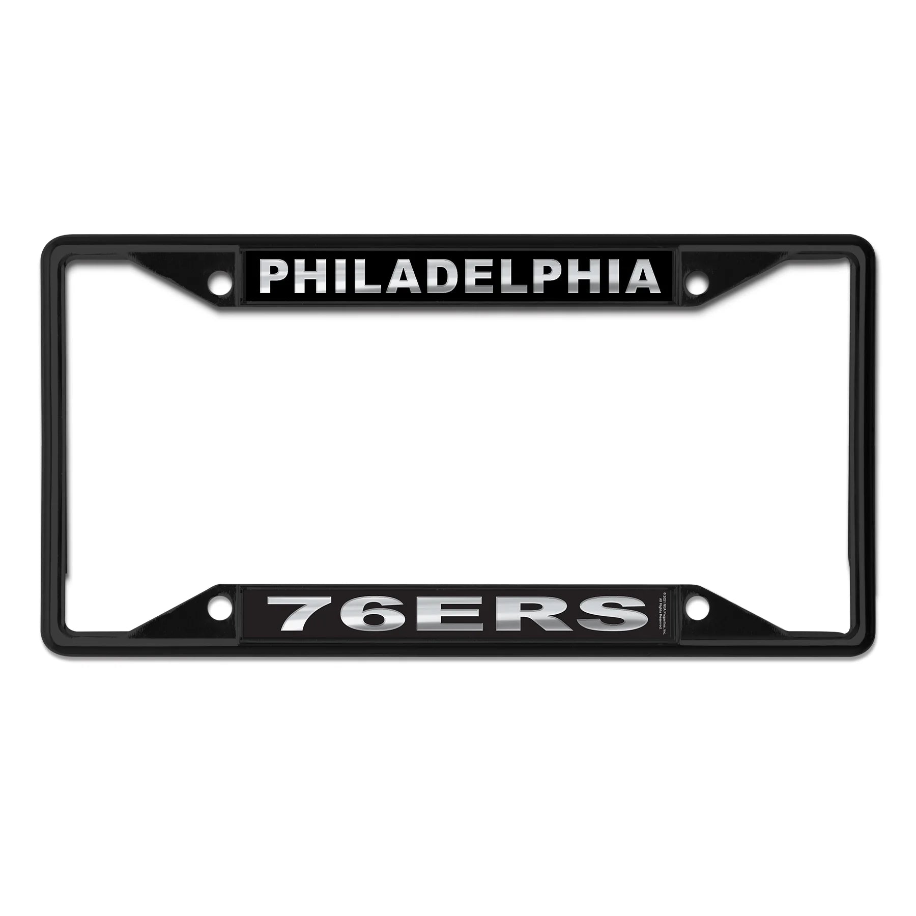 NBA Philadelphia 76Ers Black Mega License Plate Frame