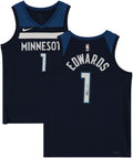 Anthony Edwards Minnesota Timberwolves Autographed Navy 2022-2023 Icon Swingman Jersey - Fanatics Authentic Certified