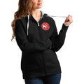 Women's Antigua Black Atlanta Hawks Victory Full-Zip Hoodie