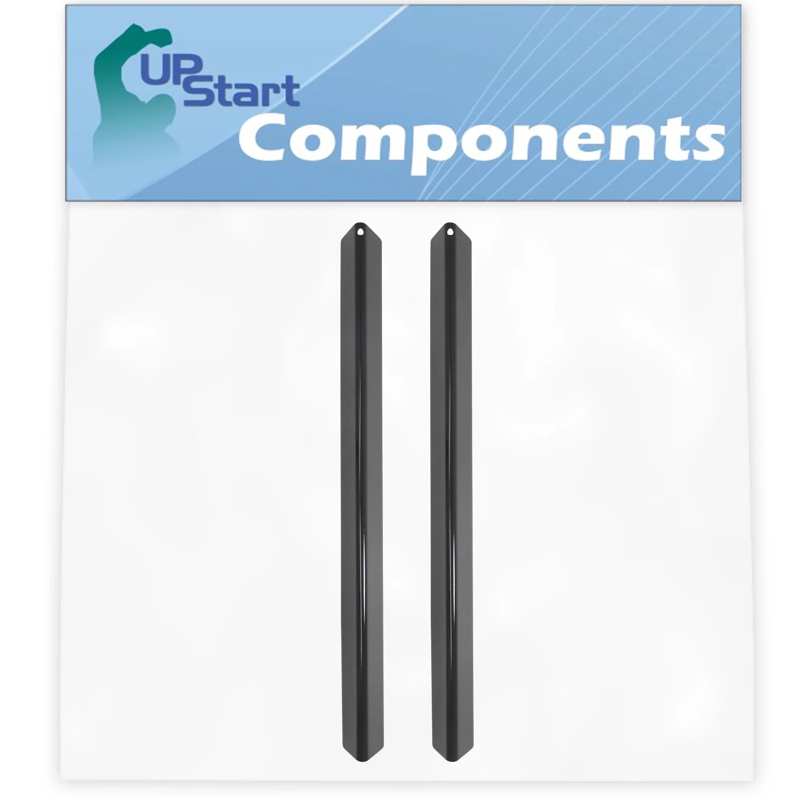 2-Pack BBQ Grill Heat Shield Plate Tent Replacement Parts for Weber 651701 - Compatible Barbeque Porcelain Steel Flame Tamer, Guard, Deflector, Flavorizer Bar, Vaporizer Bar, Burner Cover 21.5