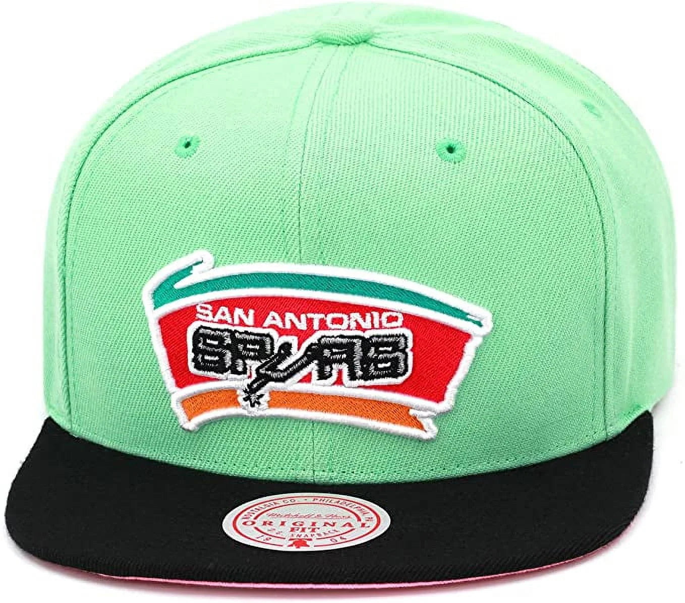 Men's Mitchell & Ness Teal/Black NBA San Antonio Spurs Easter HWC Snapback - OSFA