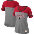 Women's Mitchell & Ness Scottie Pippen Heathered Charcoal Chicago Bulls Team Captain V-Neck T-Shirt