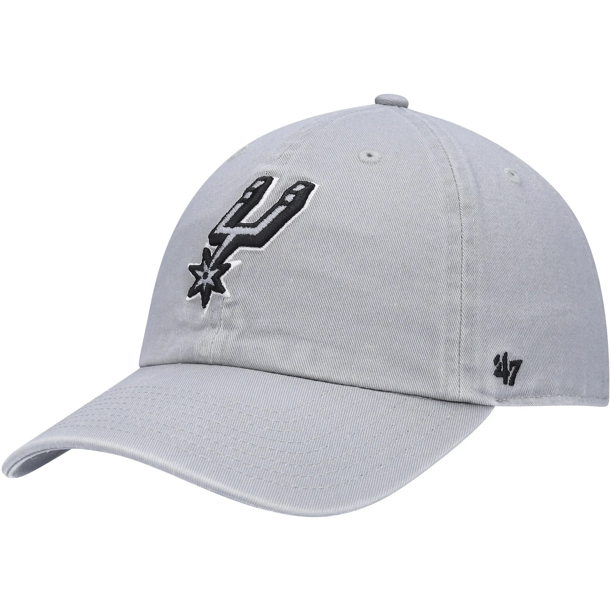 Men's '47 Gray San Antonio Spurs Team Clean Up Adjustable Hat - OSFA