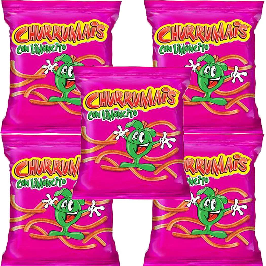 CHURRUMAIS CON LIMONCITO 58g PACKAGE (Box with 5 bags)