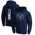 Men's Fanatics Branded Karl-Anthony Towns Navy Minnesota Timberwolves Playmaker Name & Number Pullover Hoodie