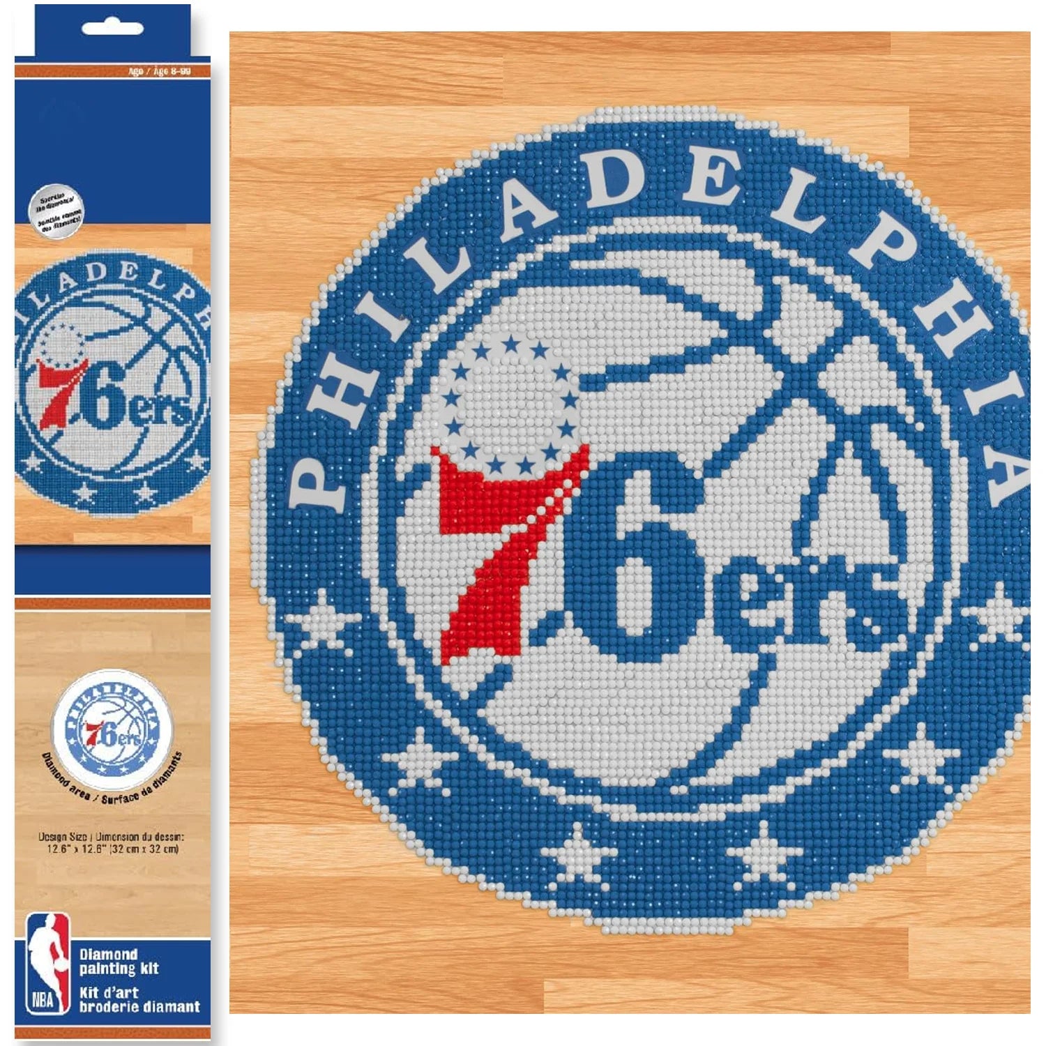 CD83PHI00105 - NBA Philadelphia 76ers - Diamond Painting Artwork Kit - 12.6 x 12.6