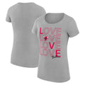 Women's G-III 4Her by Carl Banks Heather Gray Chicago Bulls Basketball Love Fitted T-Shirt