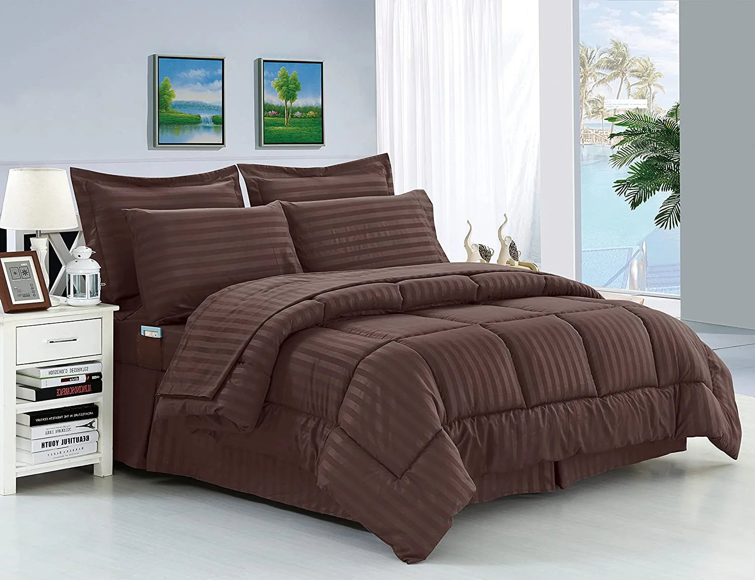Close Out Deal , 3pc Comforter Set-Full/Queen, Aqua/Lime