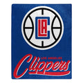 Los Angeles Basketball Clippers Signature Raschel Plush Throw Blanket 50X60