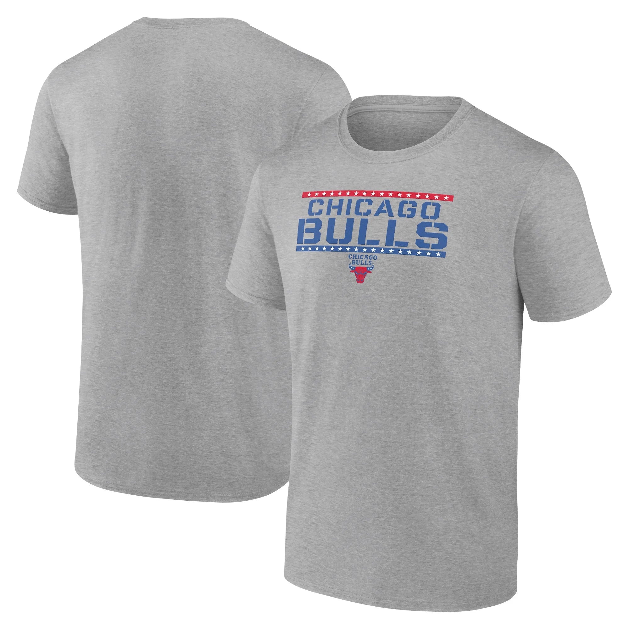 Men's Fanatics Branded  Heather Gray Chicago Bulls Hoops For Troops Training T-Shirt