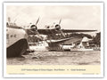 The Yankee and China Clipper (Boeing 314) - Pearl Harbor Hawaii 1939 - Pan American Airways - Vintage Aviation Poster by Clyde Sunderland - Master Art Print (Unframed) 9in x 12in