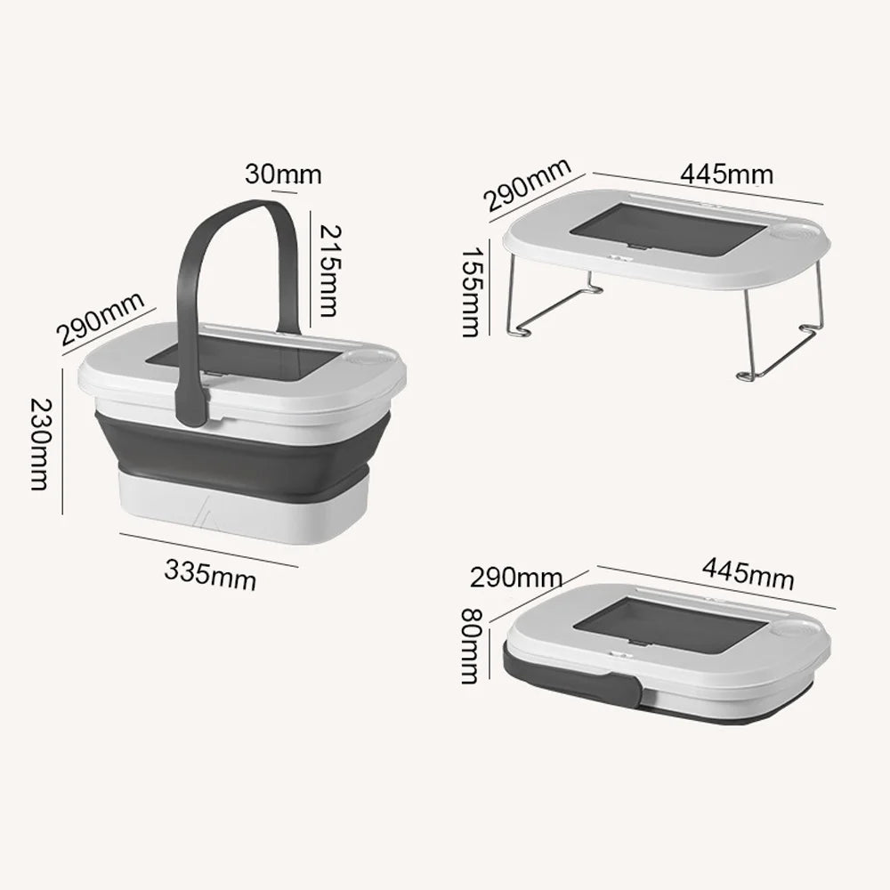 Foldable Storage Box for BBQ and Fishing Portable Picnic Camping Basket with Large Capacity