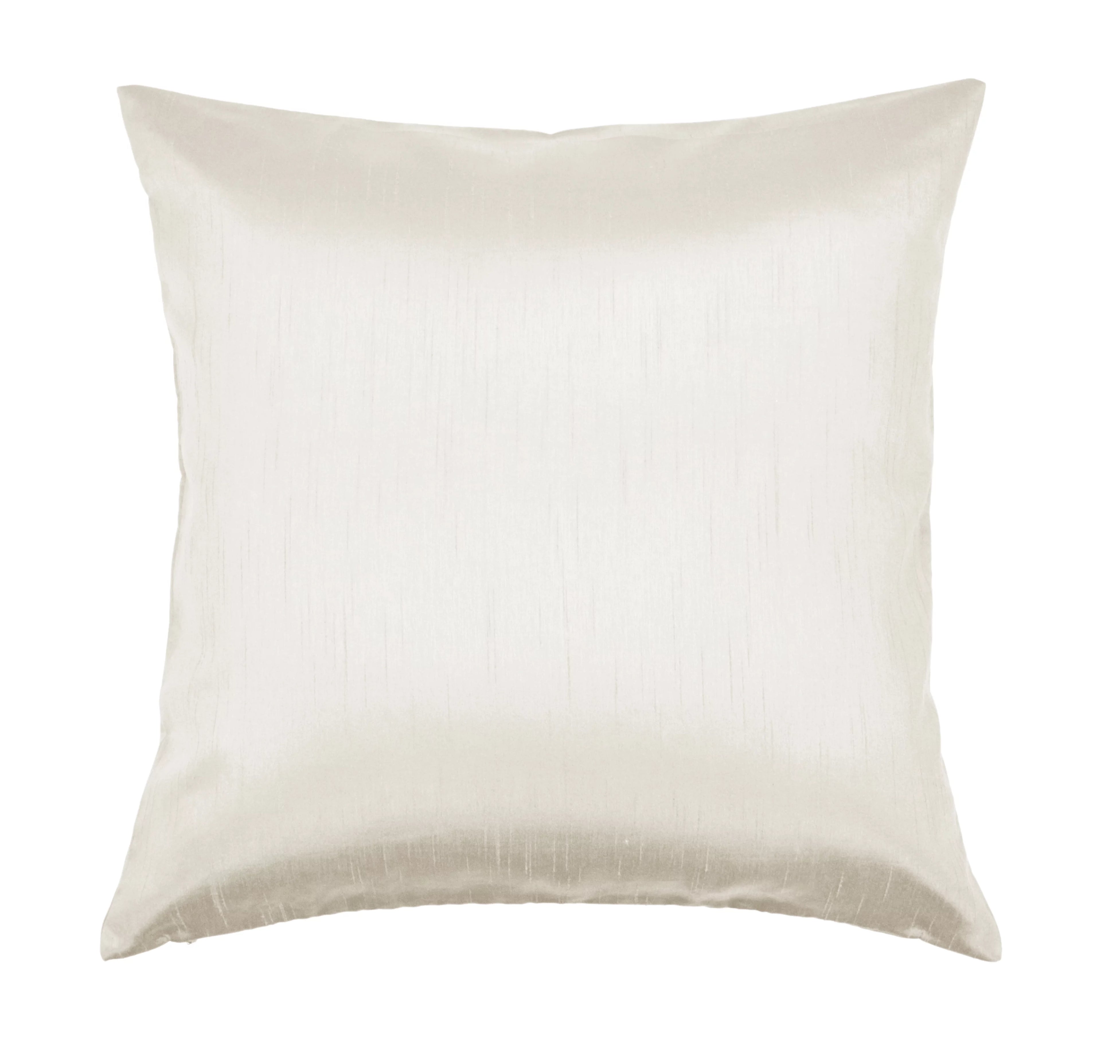 Aiking Home Solid Faux Silk Euro Sham / Pillow Cover 24 by 24 - Ivory