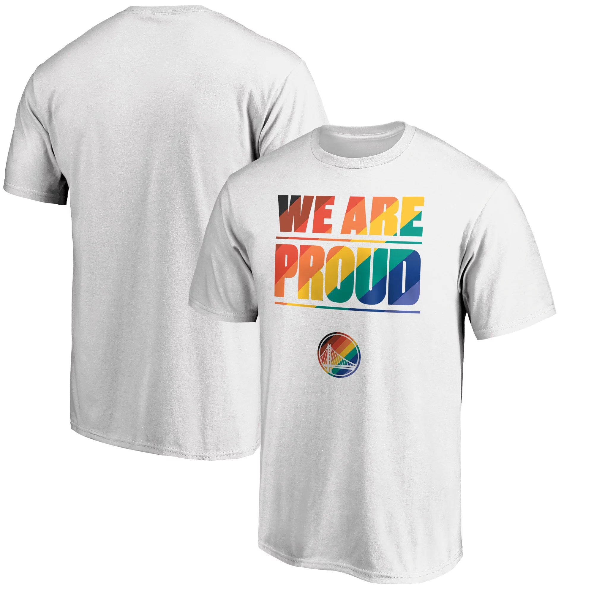 Men's Fanatics Branded White Golden State Warriors We Are Proud T-Shirt