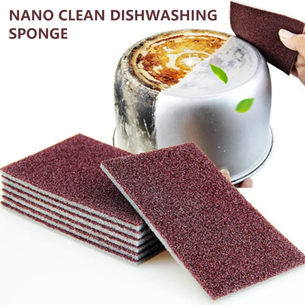 Heavy Duty Scouring Pads 3.6x5.4in 6 Pack of Scrubber Tools for Cleaning Stainless Steel Pots, Pans, Grills and Griddles. Extra Large Pad for Outdoor Use on Railings and Tiles.