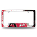 Chicago NBA Bulls Chrome Metal License Plate Frame with Bold Tie Dye Design