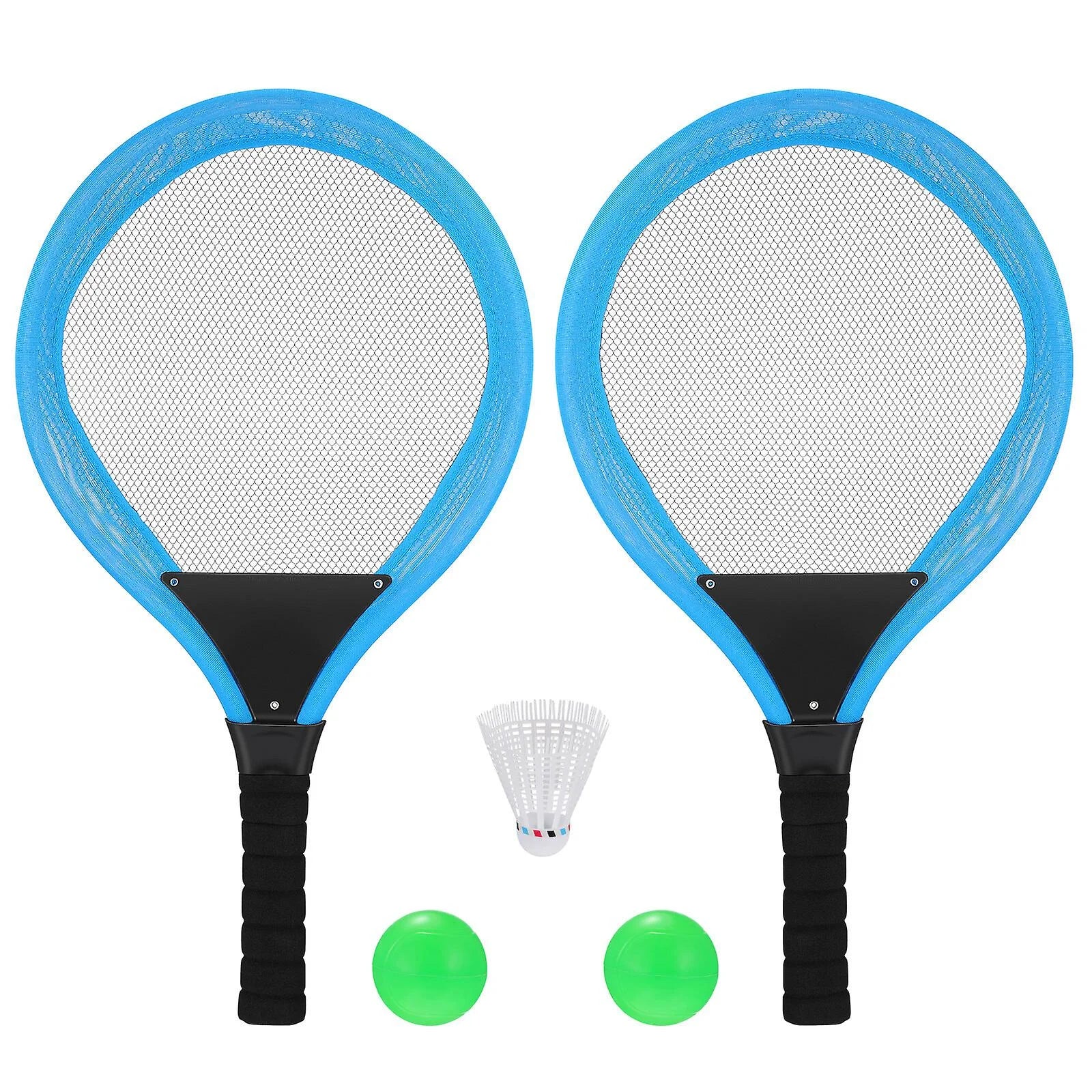 Toymytoy 1 Set Badminton Tennis Rackets Kit Elastic Mesh Badminton Racquets Set For Kids Outdoors Play