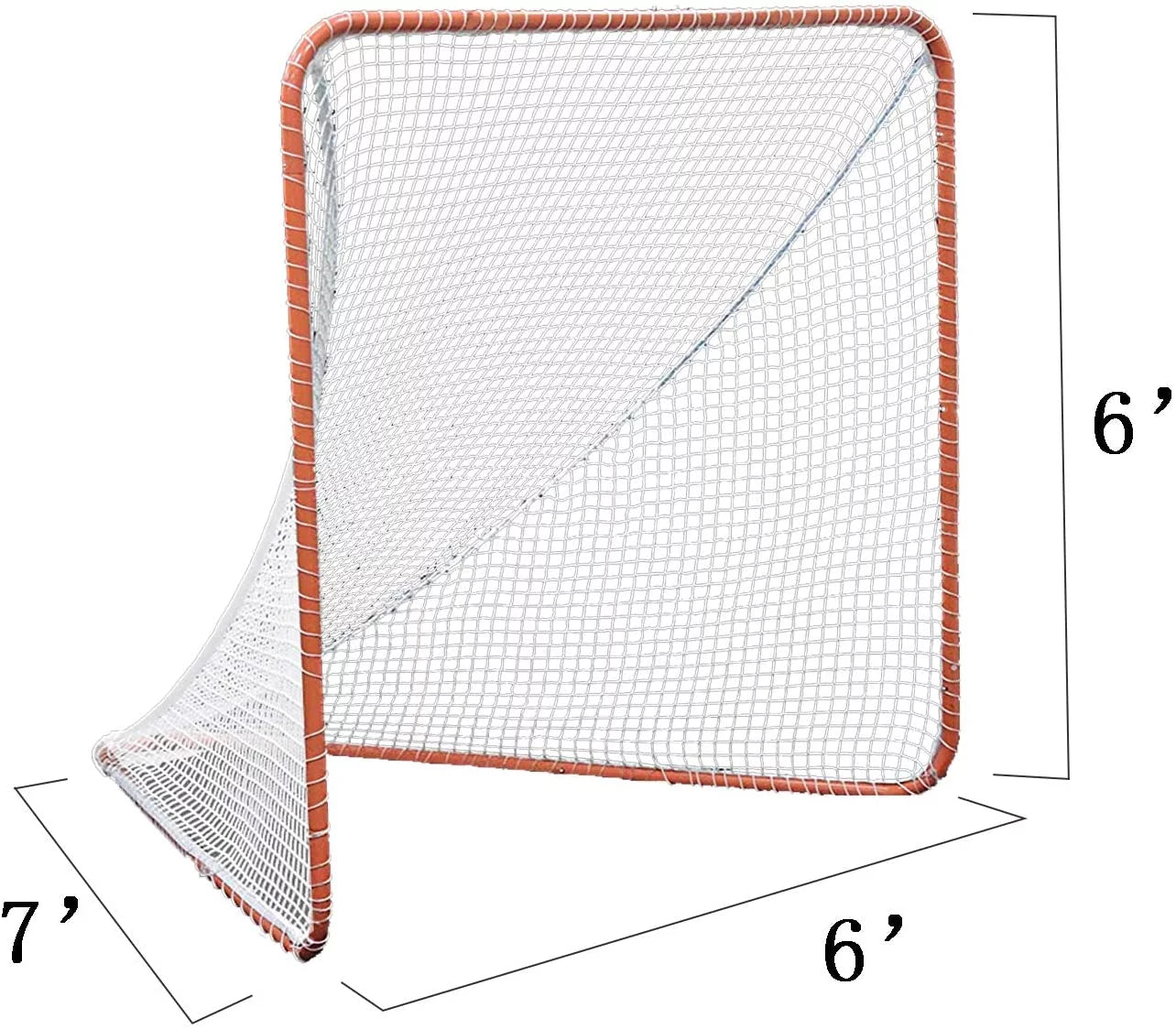 Galileo Regulation 6' x 6' Lacrosse Net with Steel Frame Portable Lacrosse Goal Collegiate Goals GL-QS