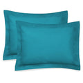 Ruffle Pillow Case - Standard Pillow Sham (Aqua), Ruffle Pillow Cover, Set of 2. by Blissford