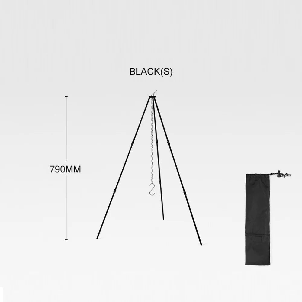 Andoer Tripod,Campfire Bonfire Portable Picnic Buzhi Alloy Pot Stand Campfire Bonfire Aluminum Alloy Pot Bbq.