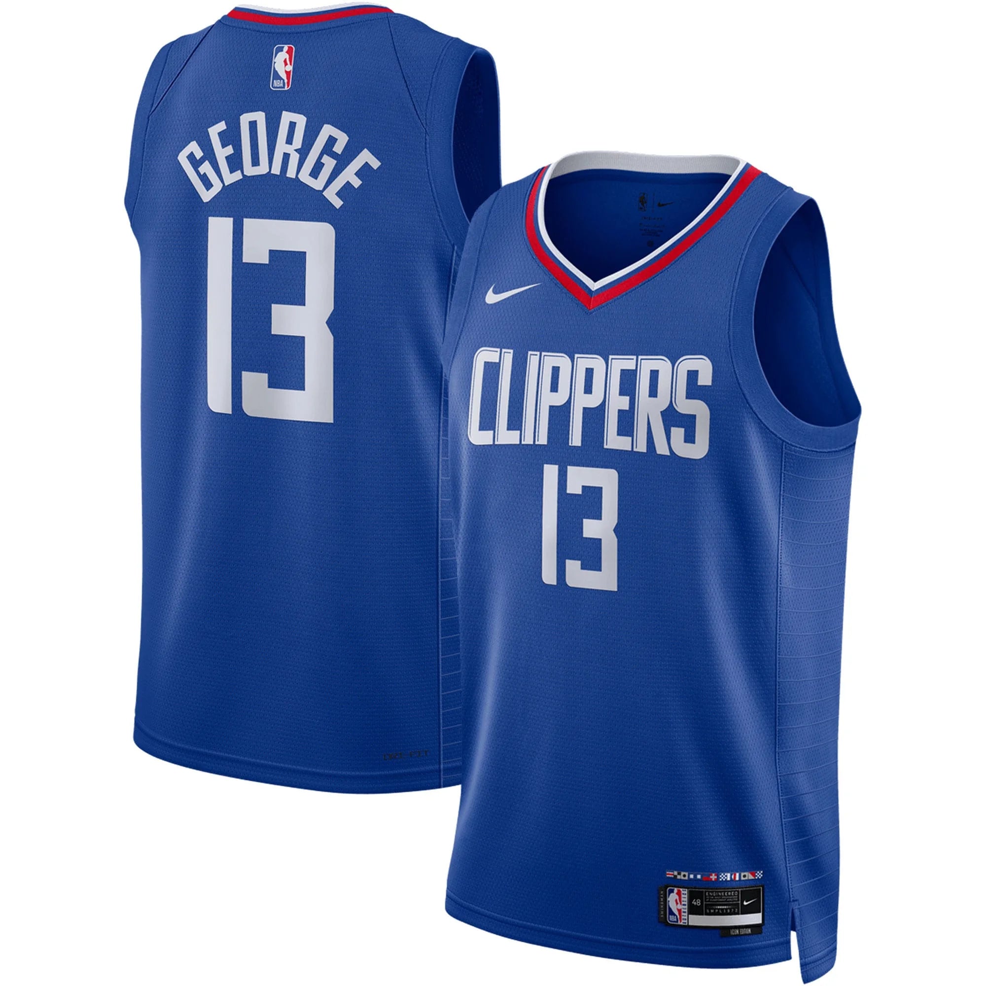 Unisex Nike Paul George Royal LA Clippers Swingman Jersey - Icon Edition