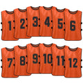 Vistreck 12PCS Kid's Football Pinnies Quick Drying Soccer Jerseys Youth Sports Scrimmage Basketball Team Training Numbered Bibs Practice Sports Vest