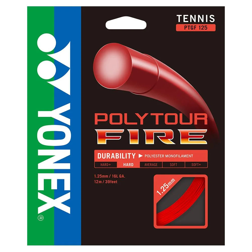 Yonex POLYTOUR FIRE Tennis String Red (  16L   )