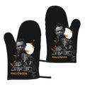 Halloween Michael Myers Microwave Gloves Heat Resistant Oven Mitts Set Of 2 For Kitchen Cooking Baking Grilling BBQ