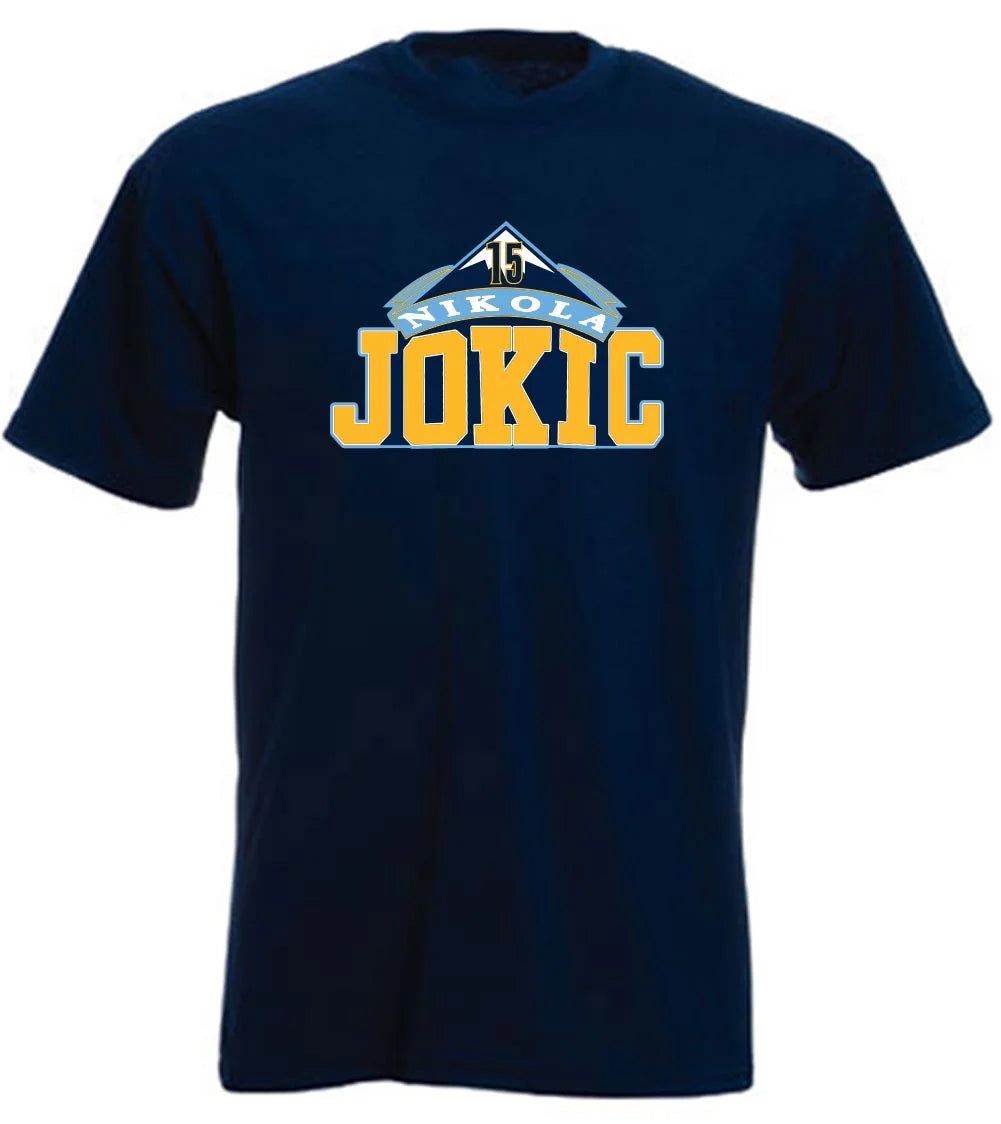Blue Nikola Jokic Nuggets Logo Joker Shirt T-Shirt
