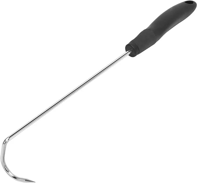 Skyflame 17-inch Food Flipper, Stainless Steel BBQ Meat Turner Hook for Turning Bacon Steak Meat Vegetables Sausage Fish and More - Replaces Grill Spatula Tongs & BBQ Fork