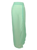 Miken Women's Maxi Skirt Swim Cover ups (M, Aqua Artic)