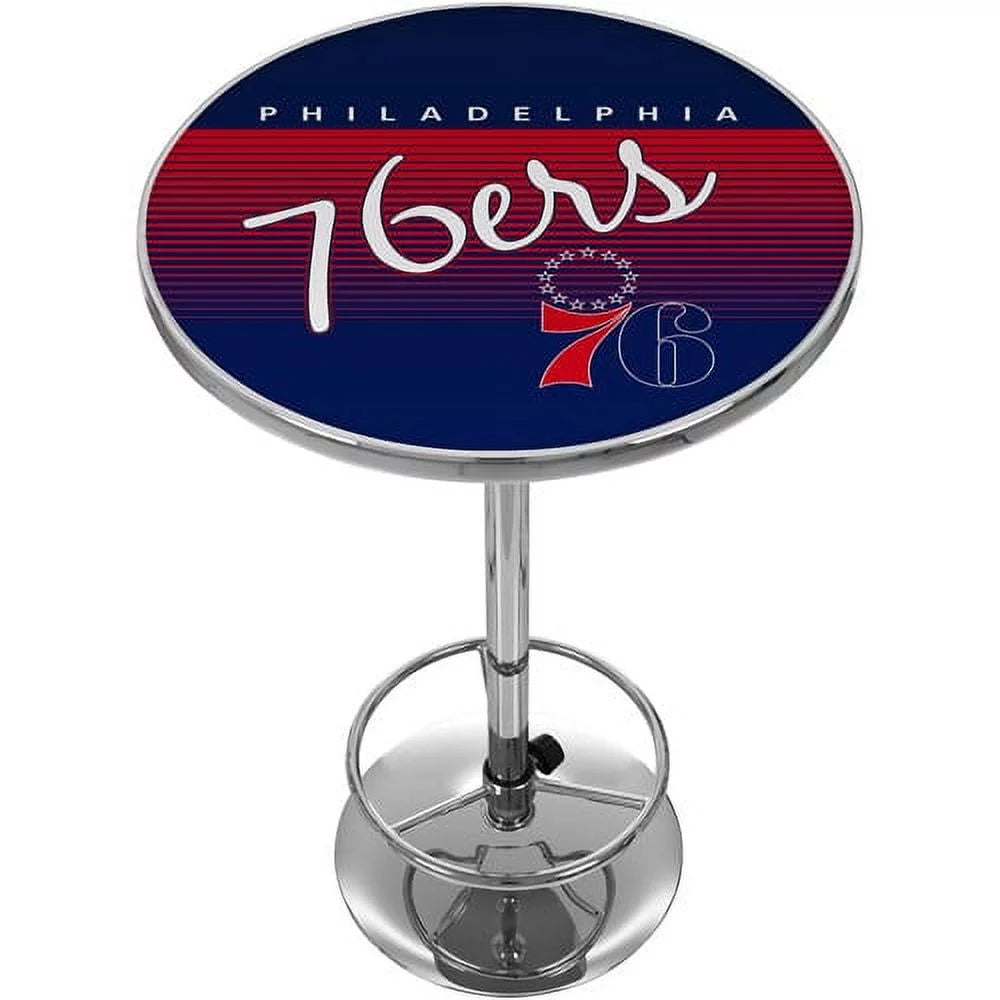 Philadelphia 76ers Hardwood Classics NBA Chrome Pub Table