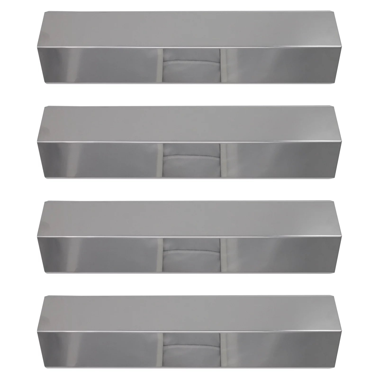 4-Pack BBQ Grill Heat Shield Plate Tent Replacement Parts for Brinkmann 810-8300 - Compatible Barbeque Stainless Steel Flame Tamer, Guard, Deflector, Flavorizer Bar, Vaporizer Bar, Burner Cover 15
