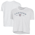 Women's Alternative Apparel  White Eastern Connecticut State Warriors Retro Jersey Headliner Cropped T-Shirt
