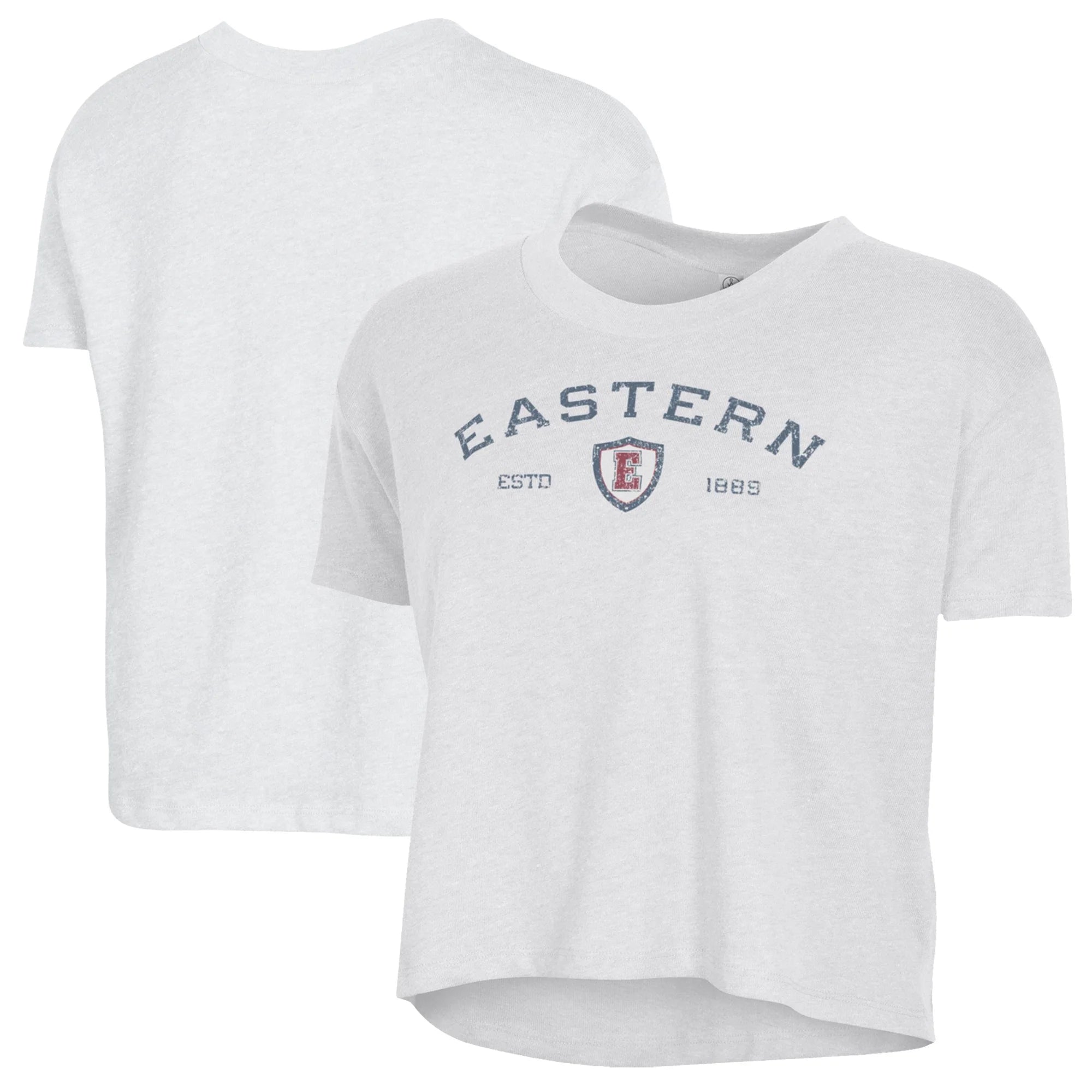Women's Alternative Apparel  White Eastern Connecticut State Warriors Retro Jersey Headliner Cropped T-Shirt