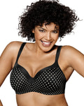 Playtex Secrets Amazing Shape Balconette Underwire Bra Black Whisper Dot Print 38B Women's
