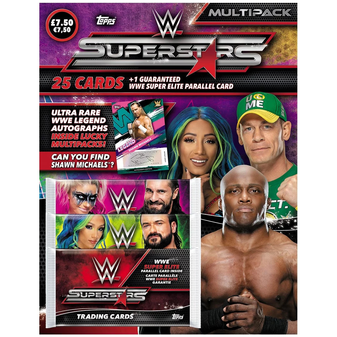2022 Topps WWE Superstars Cards - Purple Multi-Pack B (25 Cards + 1 Super Elite Parallel)