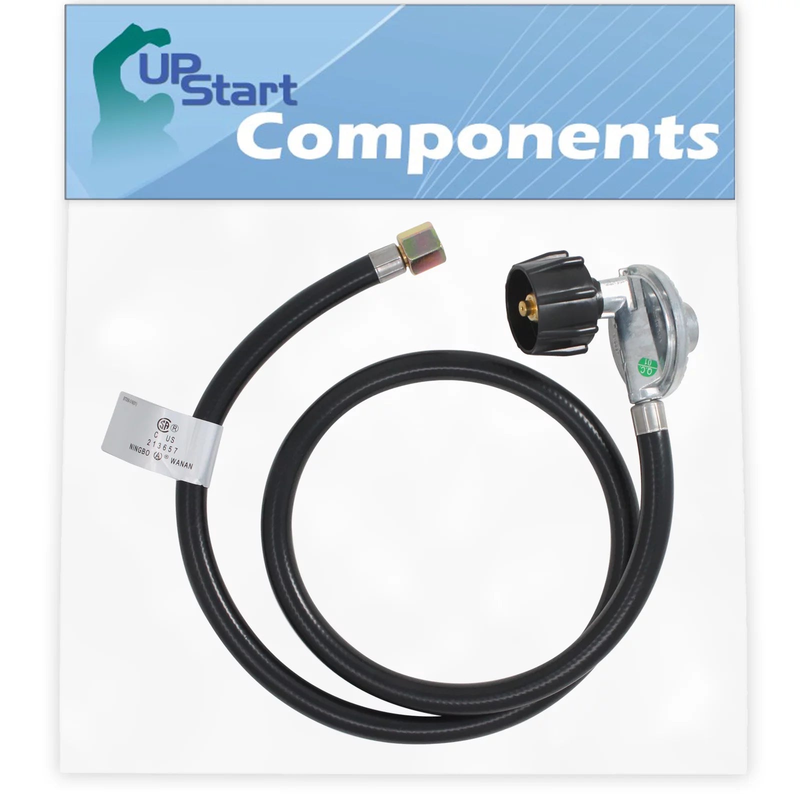 BBQ Gas Grill Propane Regulator Hose Replacement Parts for Weber GENESIS SILVER B LP SWE PREMIUM W S/S HND (2005) - Compatible Barbeque 41 Inch Regulator and Hose