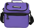 Duo Lunch Bag - 15 Can Lunch Cooler With Dual Compartments And Convenient Carry Strap (Purple)
