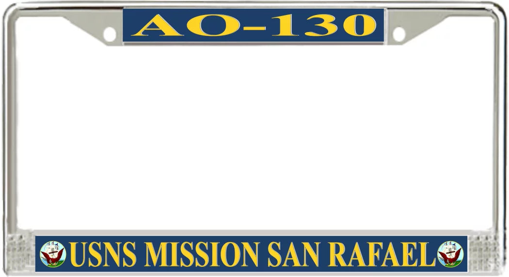 USNS Mission San Rafael AO-130 License Plate Frame