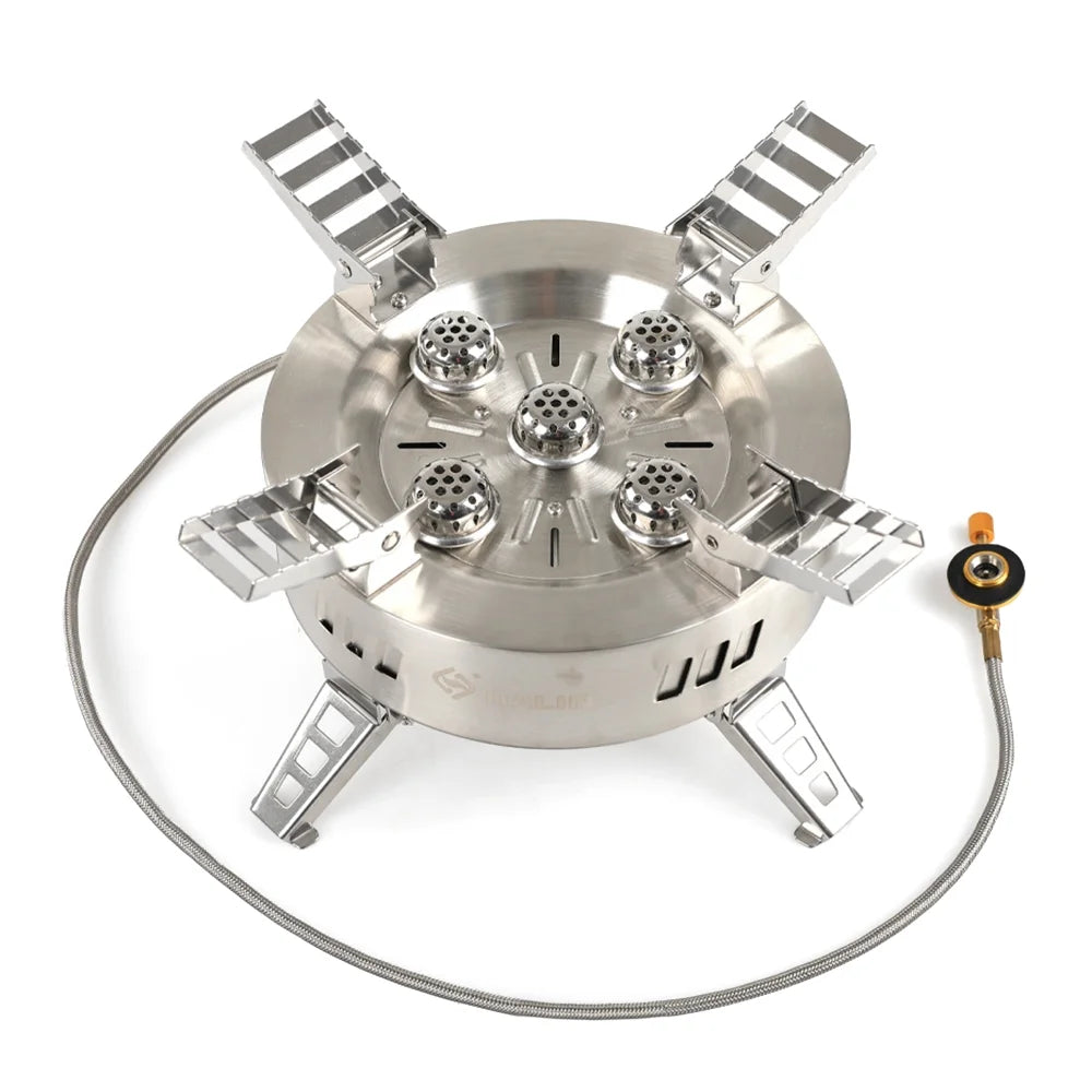 HALIN Outdoor stove,12800w Stove 5 Head And Portable StoveWith