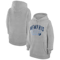 Women's G-III 4Her by Carl Banks  Heather Gray Memphis Grizzlies Filigree Logo Pullover Hoodie