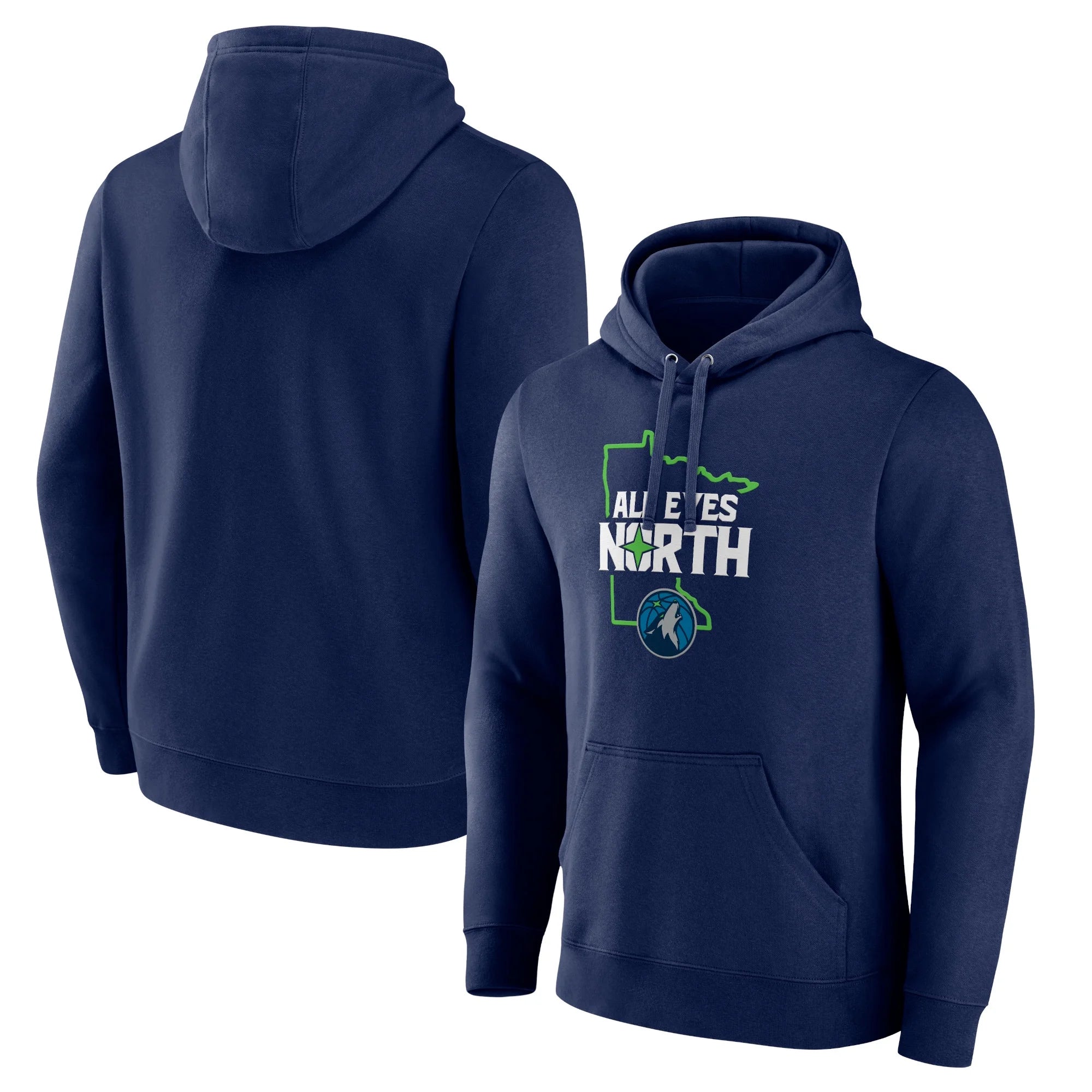 Men's Fanatics Branded Navy Minnesota Timberwolves Pick & Roll Coverage Pullover Hoodie
