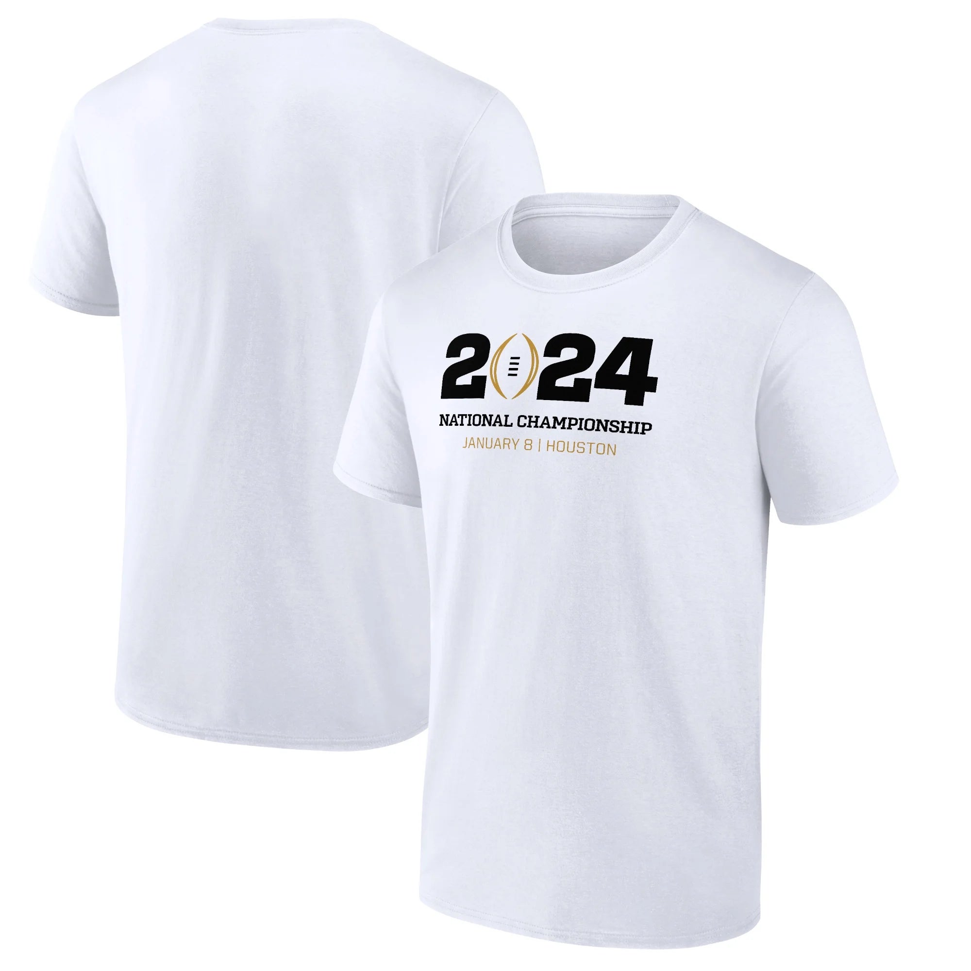 Men's Fanatics Branded White College Football Playoff 2024 National Championship Unwavering Focus T-Shirt