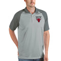 Men's Antigua Gray Chicago Bulls Nova Raglan Polo