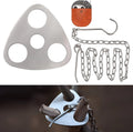 Campfire Cooking Tripod - Stainless Steel with Adjustable Chain for Outdoor Pot Hanging and Campfire Cooking Support Plate