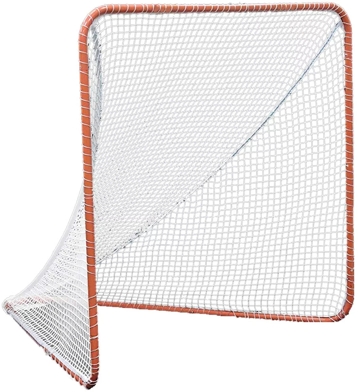 Gagalileo Lacrosse Net with Steel Frame Portable Lacrosse Goal Collegiate Lacrosse Goal | 7'X6'X6'