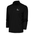Men's Antigua Black Golden State Warriors Metallic Logo Tribute Quarter-Zip Top