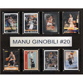 CandICollectables  NBA 12 x 15 in. Manu Ginobili San Antonio Spurs 8-Card Plaque