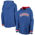 Philadelphia 76ers Mitchell & Ness Youth Hardwood Classics Raglan Pullover Hoodie - Royal
